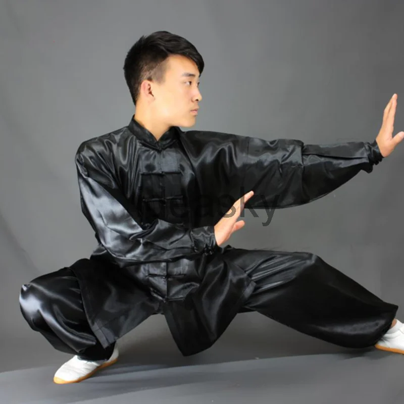 الصينية التقليدية شاو لين الكونغ فو Uniformes دي أرتيس Marciais الكونغ فو تاي تشي الملابس مجموعة تانغ تايجي الكونغ فو الدعاوى الرجال النساء #4