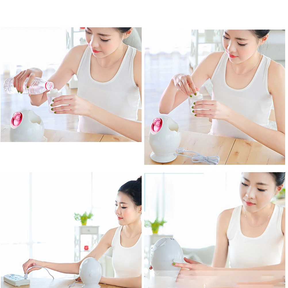 

1pc Face Steamer Portable Egg Shaped Facial Care Spa Device Pore Cleaner Humidifier Sprayer Nano Steam Moisturizer For All Skin