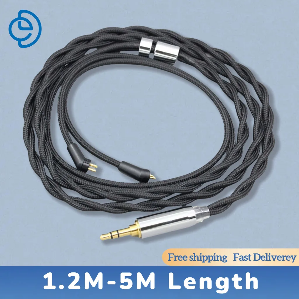 درع النايلون البلاديوم الجرافين الذهب الفضة النقية 2pin سماعة كابل ل Etymotic ER4 ER4B ER6I ER4PT ER4S 8305