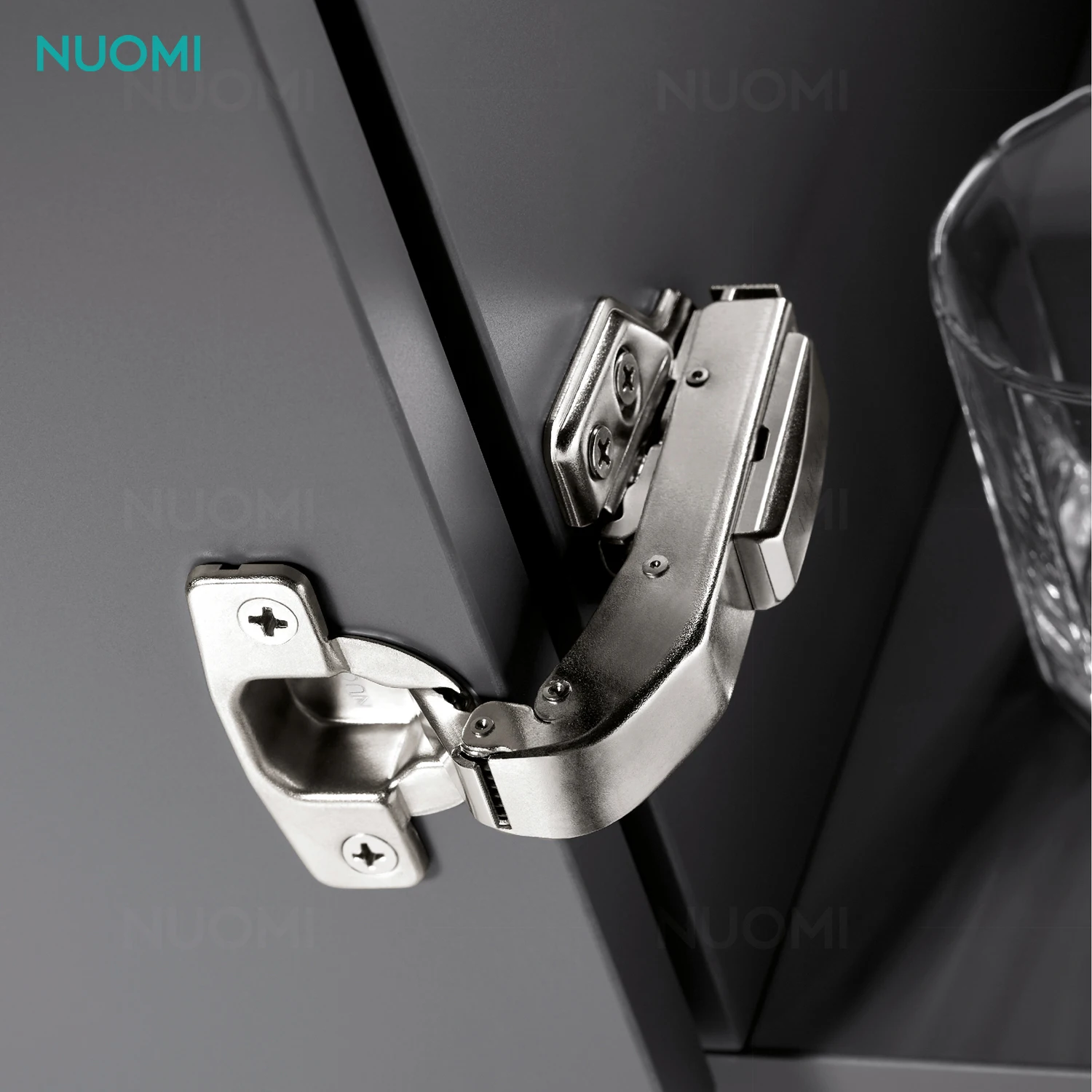 NUOMI Cold-rolled 90 Degree Soft Close Hinge Quick Mounted Buffering Cabinet Hinges For Furniture