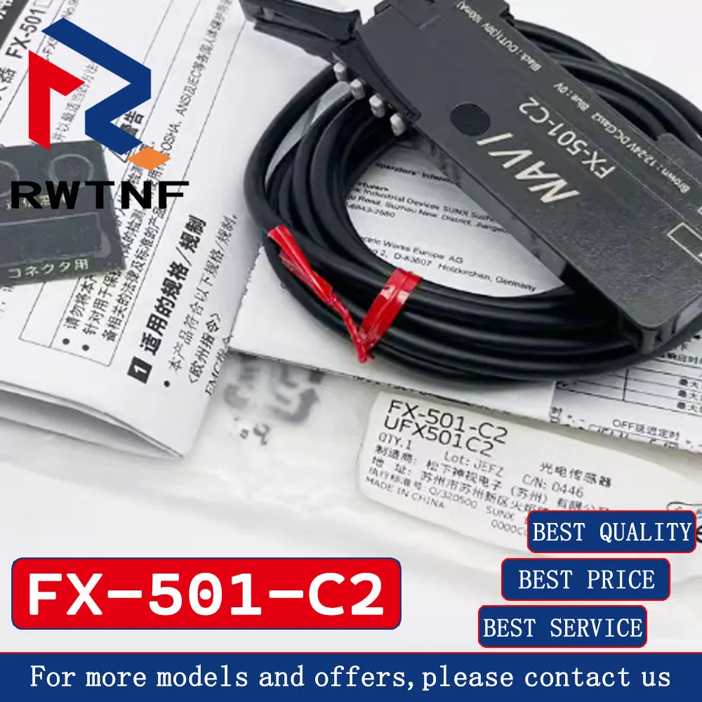 Nuevo sensor amplificador de fibra FX-501-C2 genuino, stock de almacén 100% original