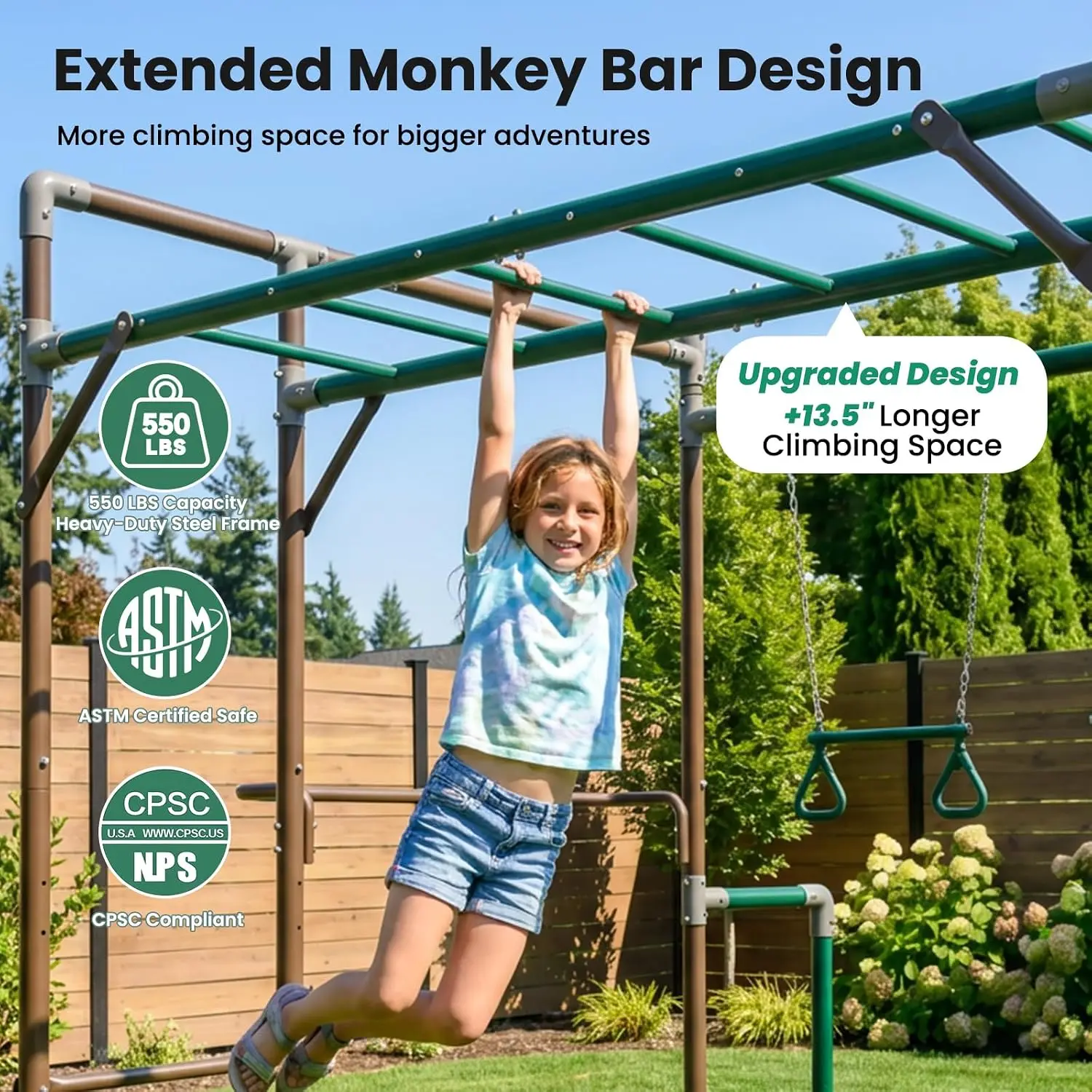 Outdoor Jungle Gym with Monkey - Kids Outdoor Jungle Gym ulasan dan harga