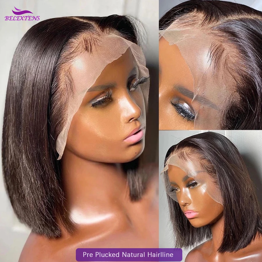 13x4 Bob Wig Human Hair Lace Front Wigs Human Hair Pre Plucked with Baby Hair 220% Density 10-16 inch Cheap Short Bob Hair Wigs