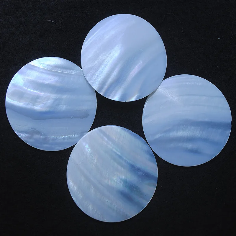 

5PCS 50MM NO HOLE SHELL BEADS WHITE COLORS ROUND SHAPE MOTHER OF PEARL LOOSE BEADS