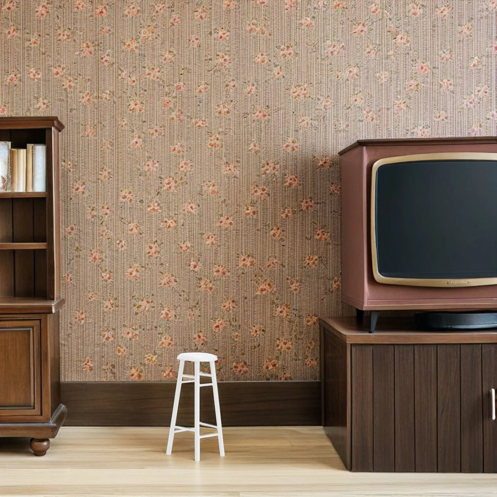 

2pcs Miniature Bar Stool Diy Assembly For Dollhouse Kitchen Pub Bar Decor Small Wooden Furniture Accessory Playhouse