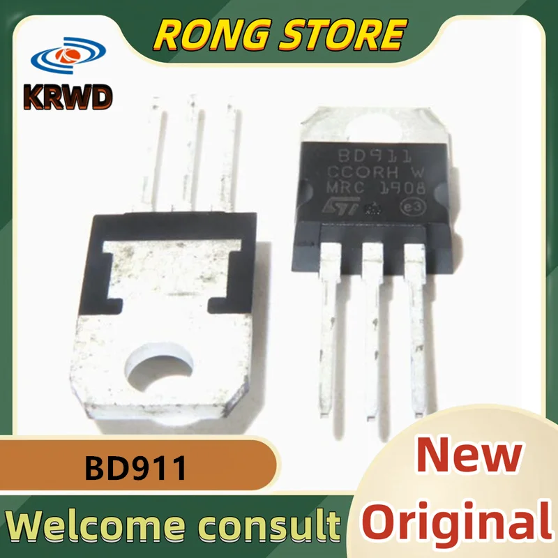 10PCS New Original BD911 15A/100V  TO-220