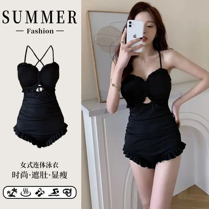 Swimsuit women's new one-piece sexy conservative belly covering and slimming fairy hot spring women's clothing