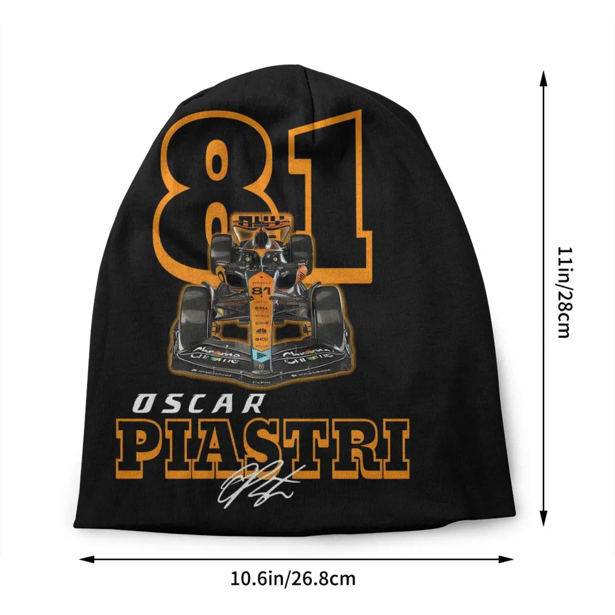Australian F1 Oscar Piastri Racing Driver Bonnet Beanie Knitted Hats Men Women Fashion Unisex Winter Warm Skullies Beanies Cap