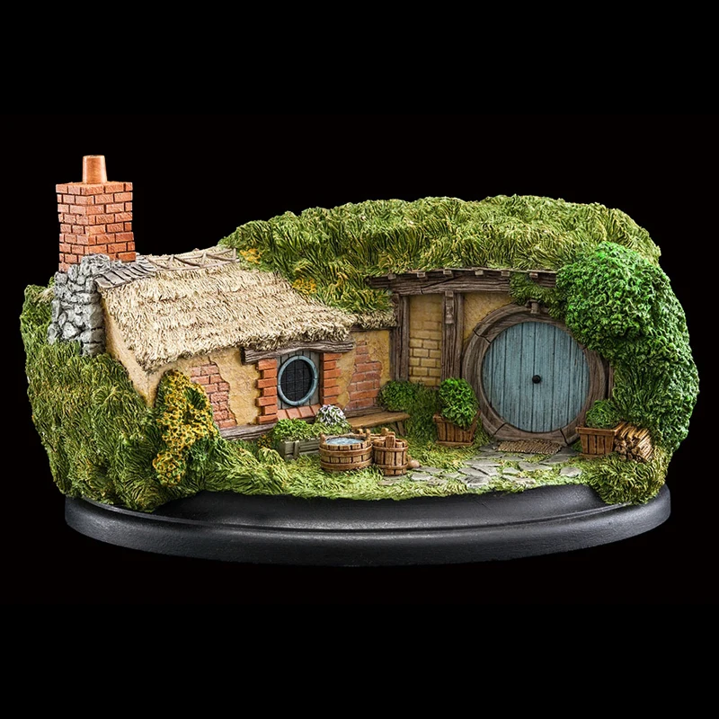 Original Weta Anime Figure Lord Of The Rings Hobbit Cave Statue Figurine Hobbit Small House Decoration Handmade Child Toys Gift