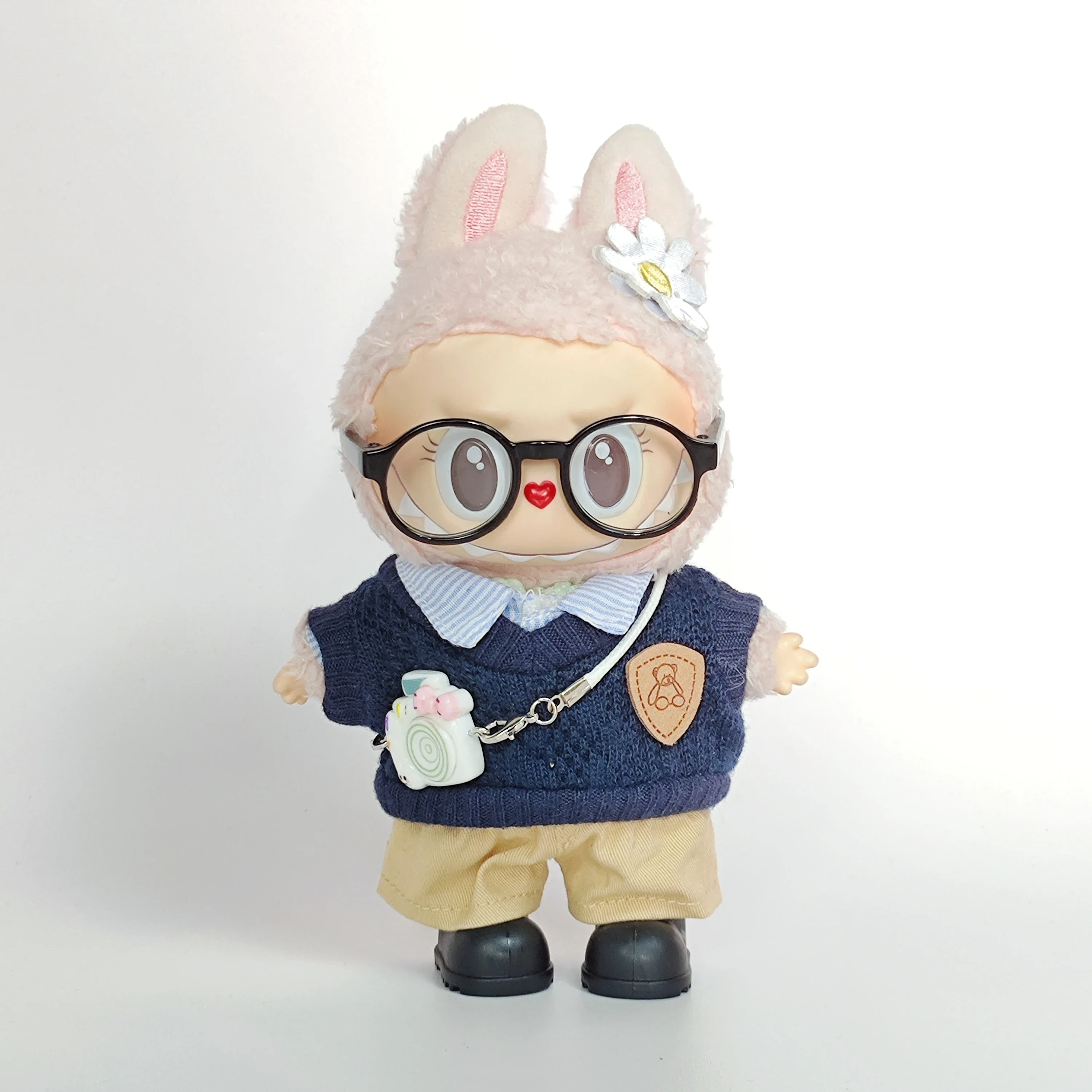 15-17cm Clothes for Labubu  Blind Box Keychain - Executive Style Outfit Set