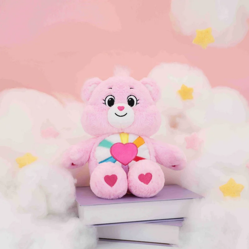 Ours de soins authentiques, jouets en peluche, poupée arc-en-ciel, oreiller, canapé, voiture, ornements, décoration de maison, doux et apaisant, cadeaux d'anniversaire pour dormir