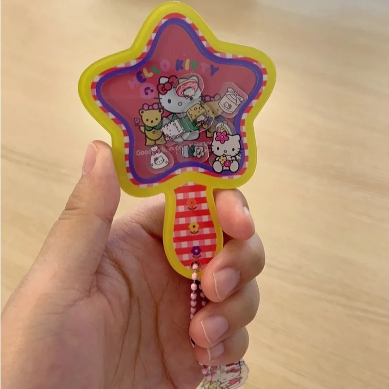 

Kawaii Hello Kitty Portable Makeup Mirror Anime Action Figure Cute Toy Anime Decoration Merchandise Girl Christmas Birthday Gift