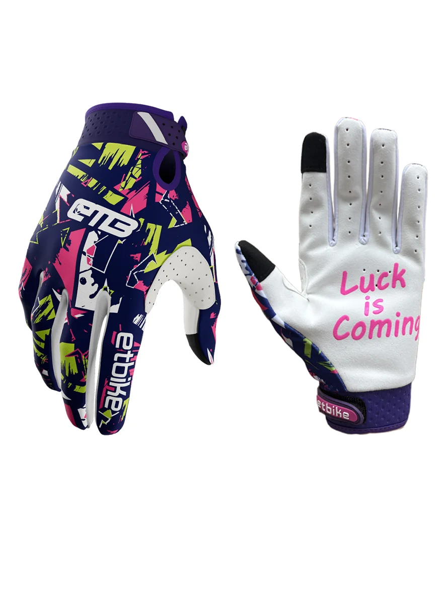 AliExpress ETBIKE riding gloves, motorcycle outdoor sports off-road, bicycle mountain bike, beautiful fragment patterns