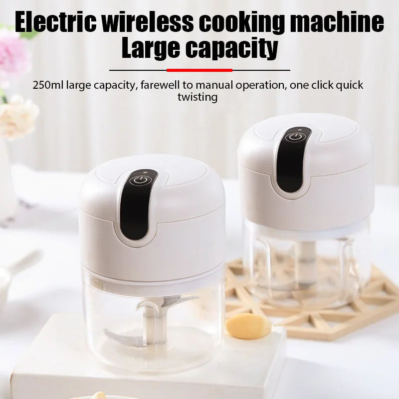 الكهربائية الثوم مهروسة منتج أغذية قطاعة الخضراوات مفرمة اللحم الفاكهة مهروسة الفلفل المروحية المنزل المطبخ USB شحن المفرمة