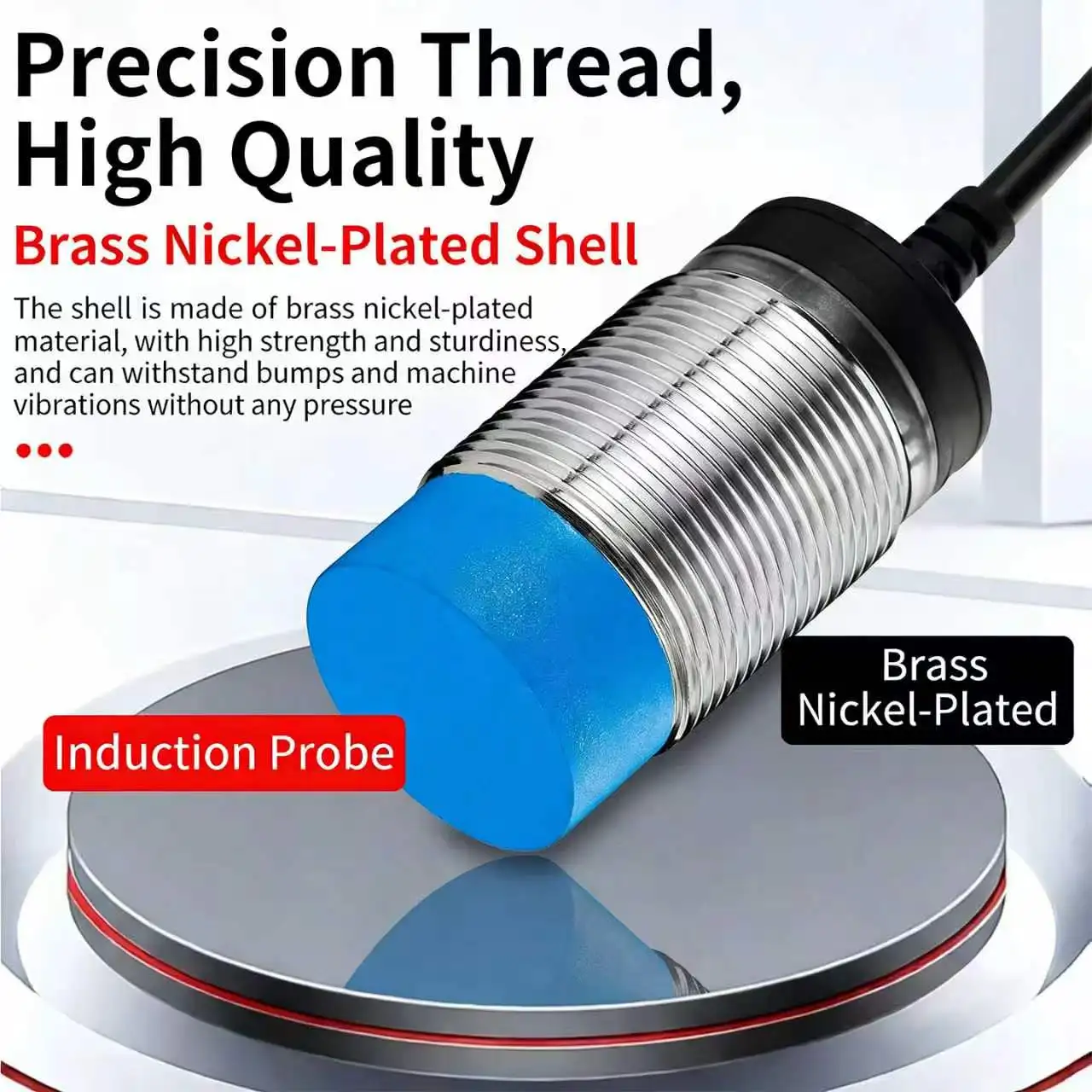 M30 Inductive Proximity Sensor Flush Type 10mm Detecting Distance DC 3 Wire NPN PNP NO NC Proximity Switch