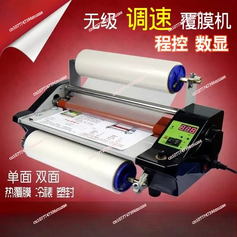Single-sided hot mounting self-adhesive label cold mounting photo book laminating film passing machine