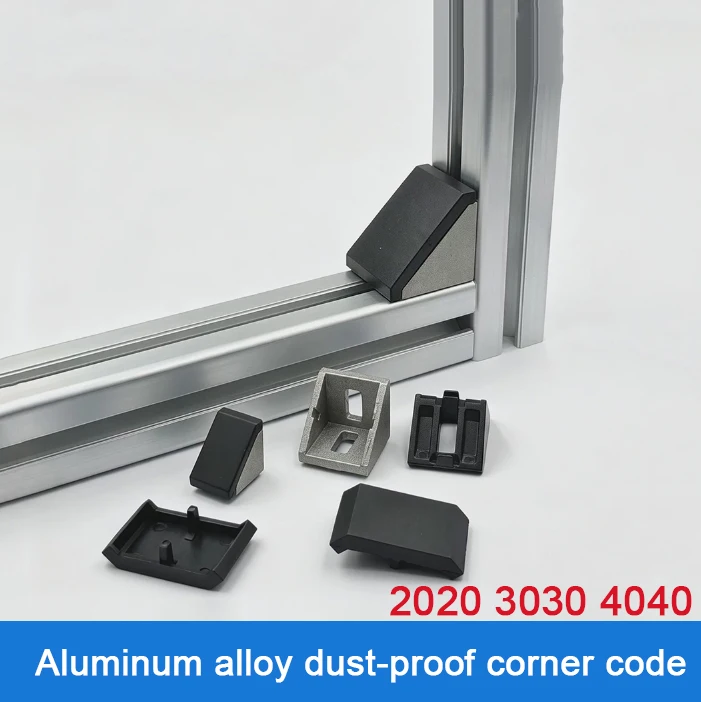 L-Type 90 Degree Right Angle Connection Fixing Accessories 2020/3030/4040 Aluminum Profiles with Cover Corner Code DIY Furniture