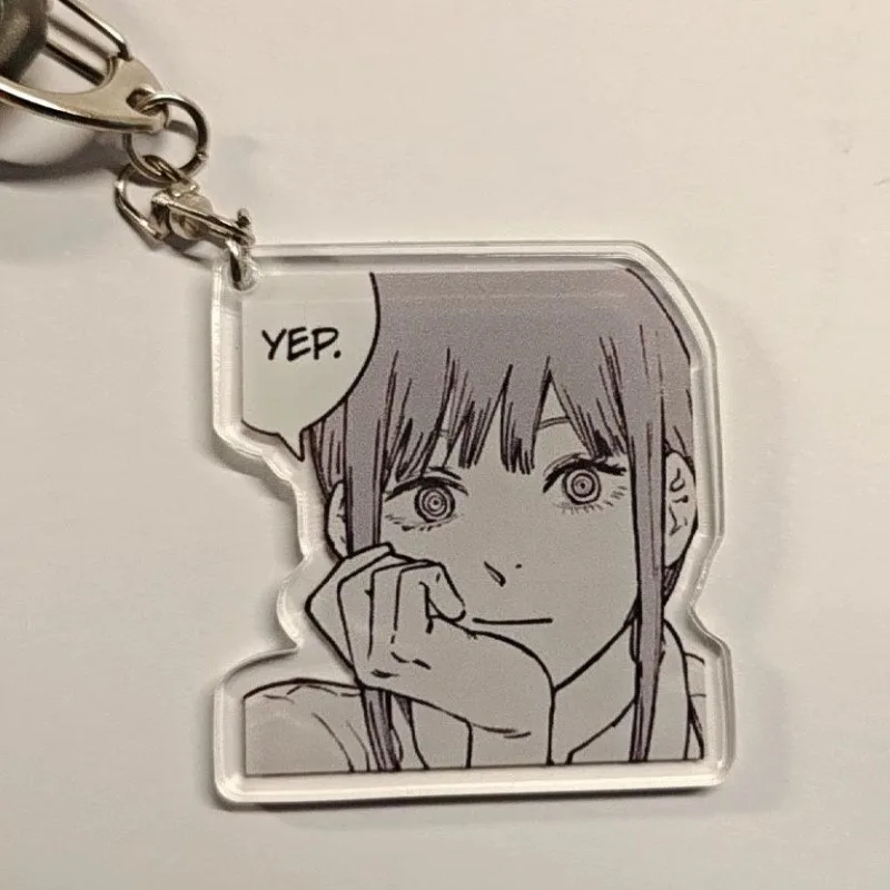 Chainsaw Man Neuartiger Lustiger Anime-Muster Acryl-Anhänger Schlüsselanhänger Leichter Taschenanhänger Täglich Praktisches Kleines Souvenir Geschenk