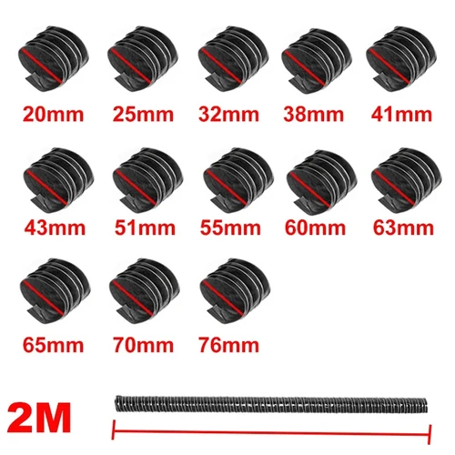 Imagen 2 del producto Tubo de entrada de aire Universal para capó de coche, tubo de manguera de conducto de aire, tubo Flexible resistente al calor frío, 20/25/32/38/43/51/55/60/65/70/76mm, 2m