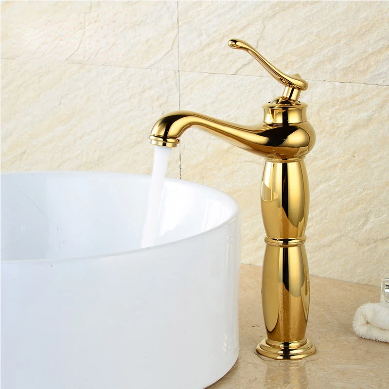 

Copper Antique Faucet Basin Faucet Table Basin Faucet Gold-Plated Faucet 006