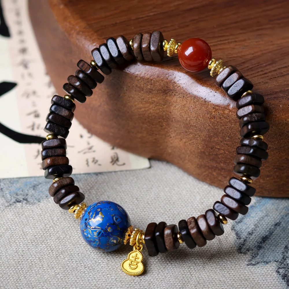 

2026 Fall New Dalakan Agarwood Bracelet Original Chinese Style Lacquer Bead Bracelet Gifts