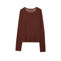 TRAF Elegant Thin Knitted Women Loose Sweater Spring Long Sleeve Pullovers Female Y2K Oversize Crop Top Base Jumper