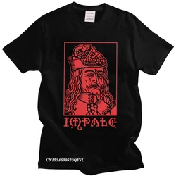 Vlad The Impaler Dracula T Shirts Men's Pure Cotton Novelty T-Shirts Tepes Gothic Vampire Horror Movie Tee Camisas Men Tops