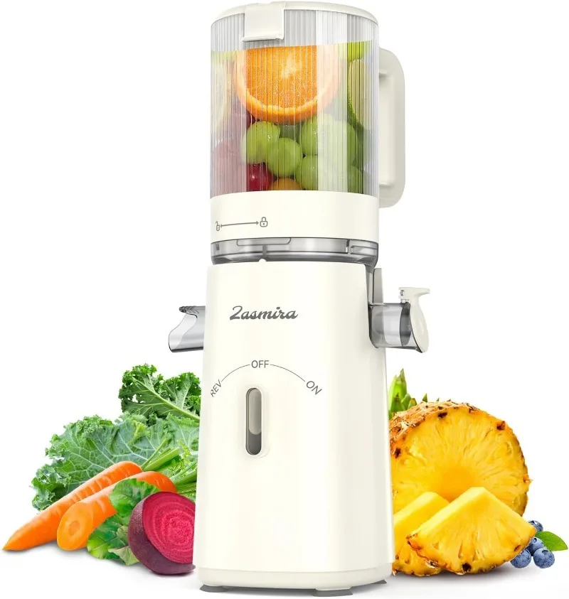 Juicer tekan dingin, mesin Juicer mastising terbaru dengan 5 "saluran makan cocok untuk seluruh buah & sayuran, 99.6% kemurnian jus