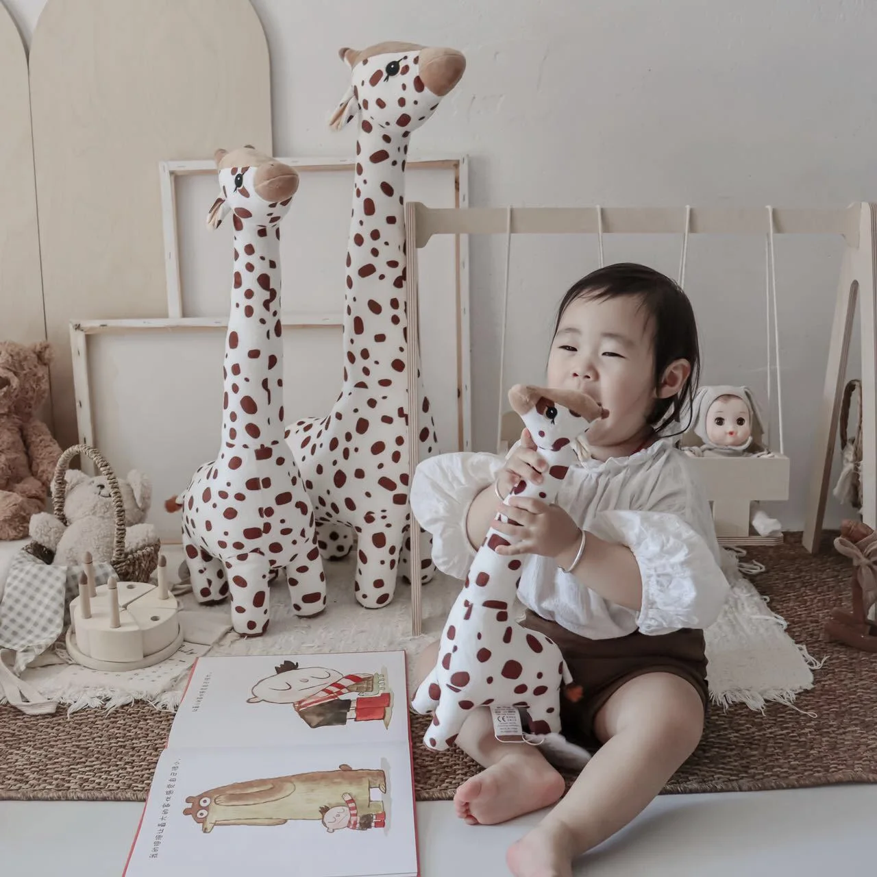 30-65cm Giraffe Soft Plush Toys Stuffed Animals Sleeping Doll Kids Children Baby Birthday Gift Room Decor