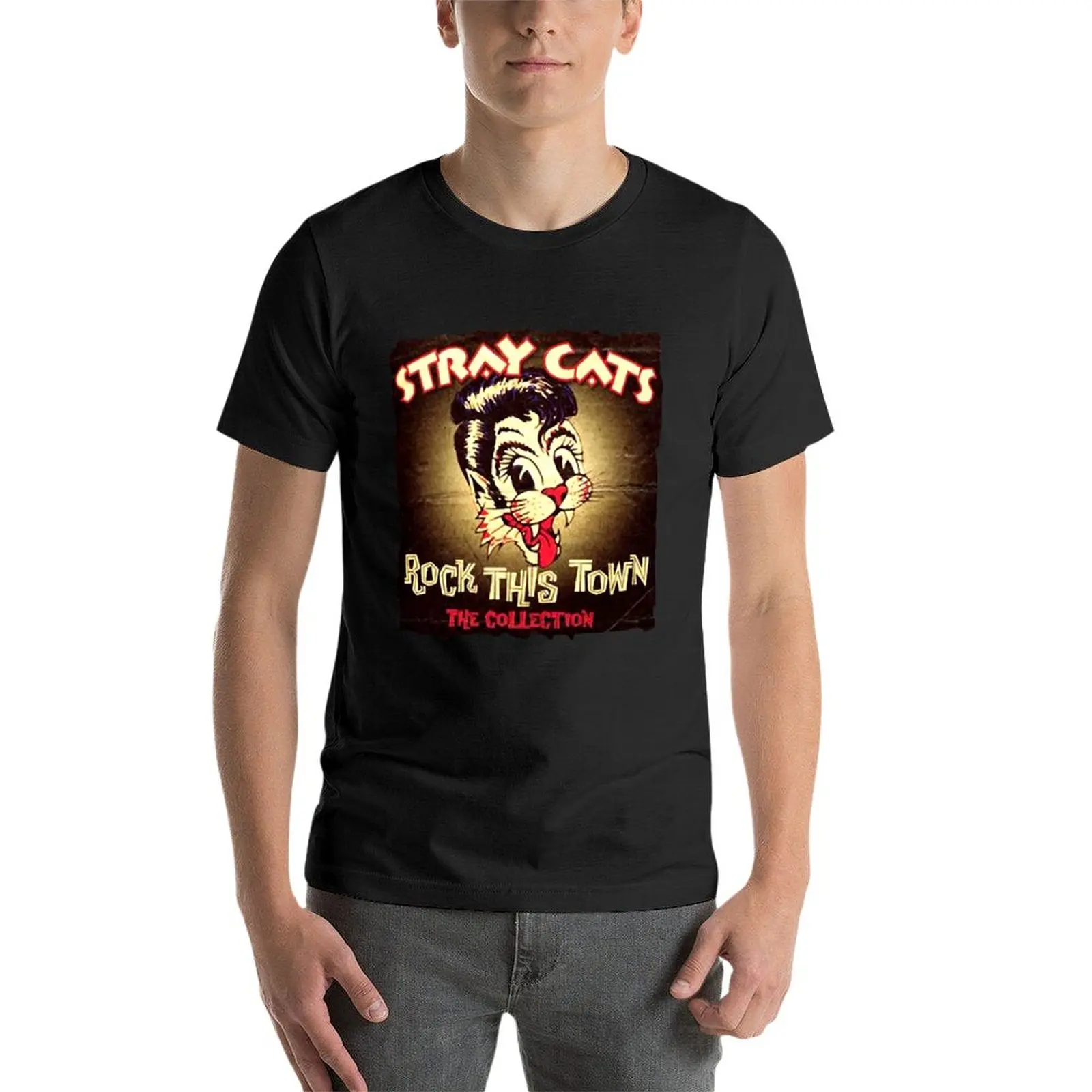 The collection the stray cats band art gift T-Shirt cute clothes mens t shirt