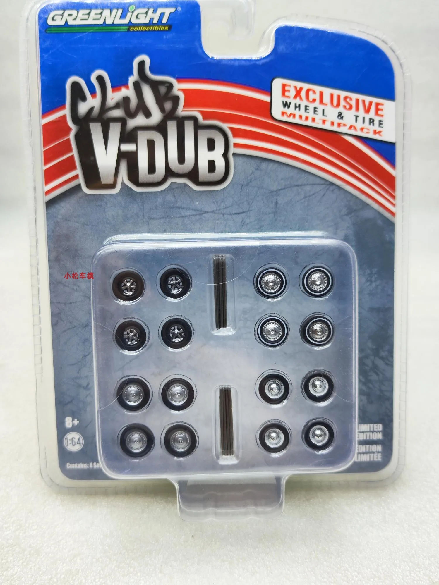 

GreenLight 1:64 Club Vee-Dub Wheel Tire Pack, комплект колес и шин