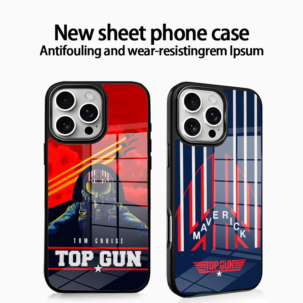 

TV Series Top Gun Poster Phone Case For IPhone16 15 14 13 12 11 Pro Xs Max Mini XR X 7 8 Plus Luxury Mirror Hard Funda