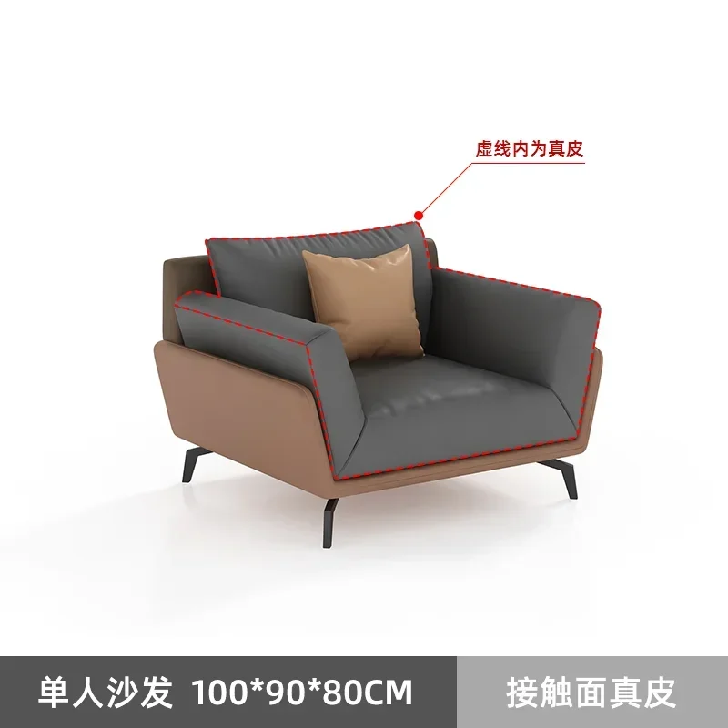 Estilo nórdico Sofá-cama de couro Sala Unusual Modern Couch Luxo Longue Recliner Straight Large Divano Home Furniture