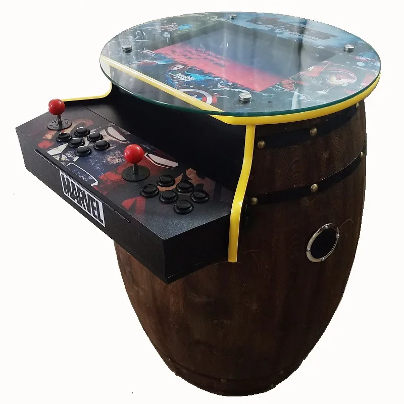 Popular Arcade Barrel Classic Game Solid Wood Wine Barrel Entertainment Equipment