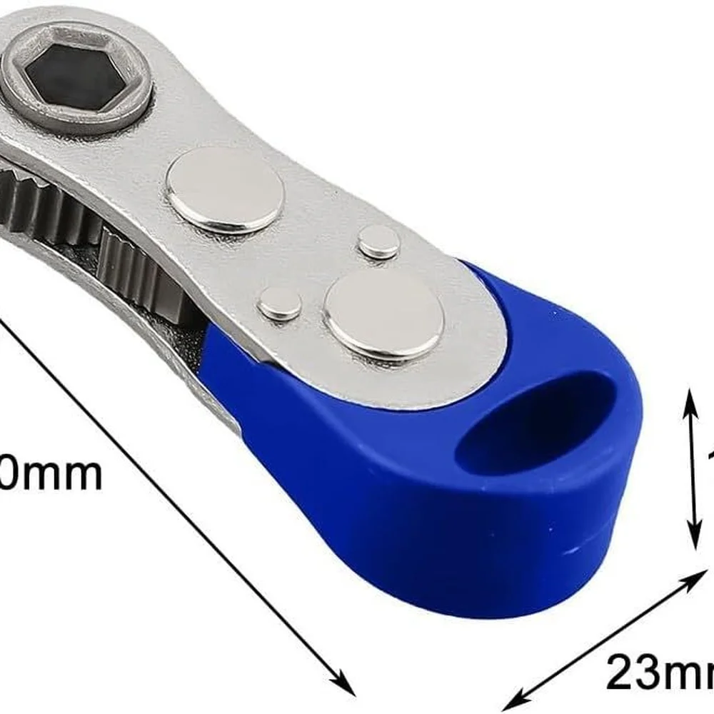 7 Hand Tool Mini Ratchet Screwdriver Compact Multifunctional High Carbon Steel For Tight Space Cabinet Repairing Work
