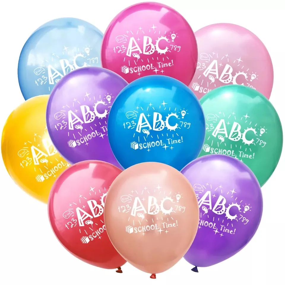 10pcs 12inch Colorful ABC Latex Balloon back to school balloon Party Decoration