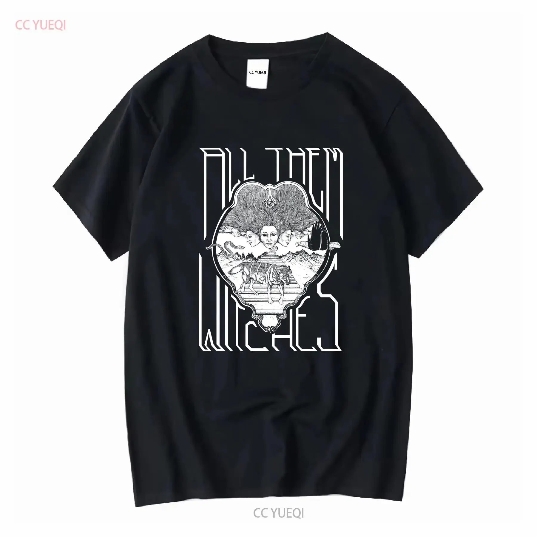 All Them Witches Witch T-Shirt S M L XL 2XL 3XL lange oder kurze Ärmel Vintage Washed Atmungsaktive Streetwear Stretched Fashion