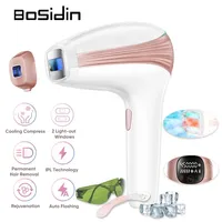 Bosidin Cool Laser Epilator for Women Men 2 Flash Windows LCD Display IPL Epilator Cold Laser Hair Removal Device Free Shipping