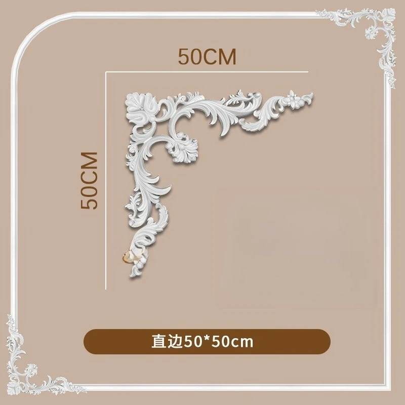 Ceiling Molding Kit Corners Murals Trim French Style Roof Molding Medallion Ceiling Decorative Panels with Floral Pattern