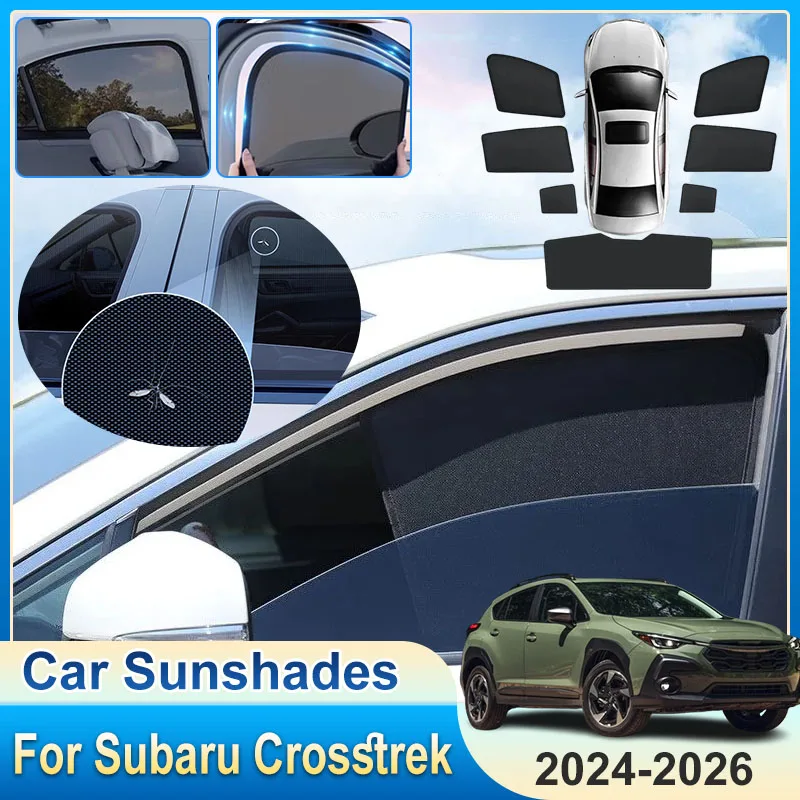 

Magnetic Sunshades For Subaru Crosstrek 2024 Accessories 2025 2026 Windshield Curtains Visors Anti-UV Ray Covers Car Accessories