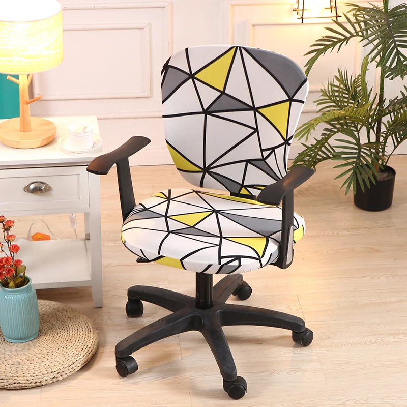 1set Computer Chair Cover Dustproof Protector Office Chair Covers Elastic Rotating Lift Armchair Slipcover Home Decor