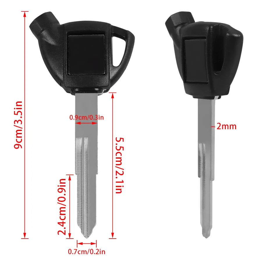 Llave en blanco de hoja sin cortar para motocicleta, llaves de bloqueo antirrobo con imán Suzuki AN250 AN400 AN650 Burgman magnético