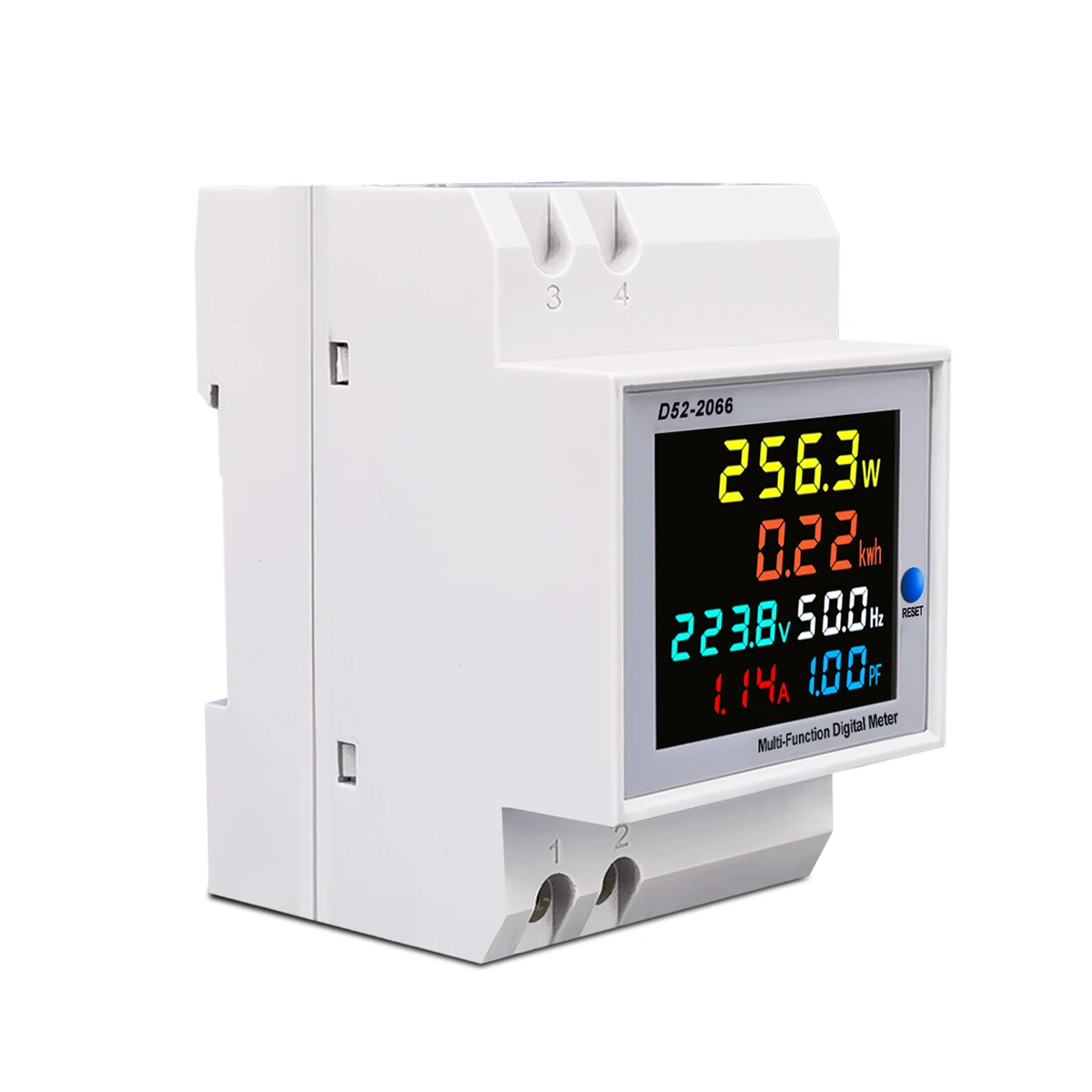 Monitor ca su guida Din 6IN1 110V 220V 380V 100A tensione corrente fattore di potenza attivo KWH energia elettrica misuratore di frequenza VOLT AMP