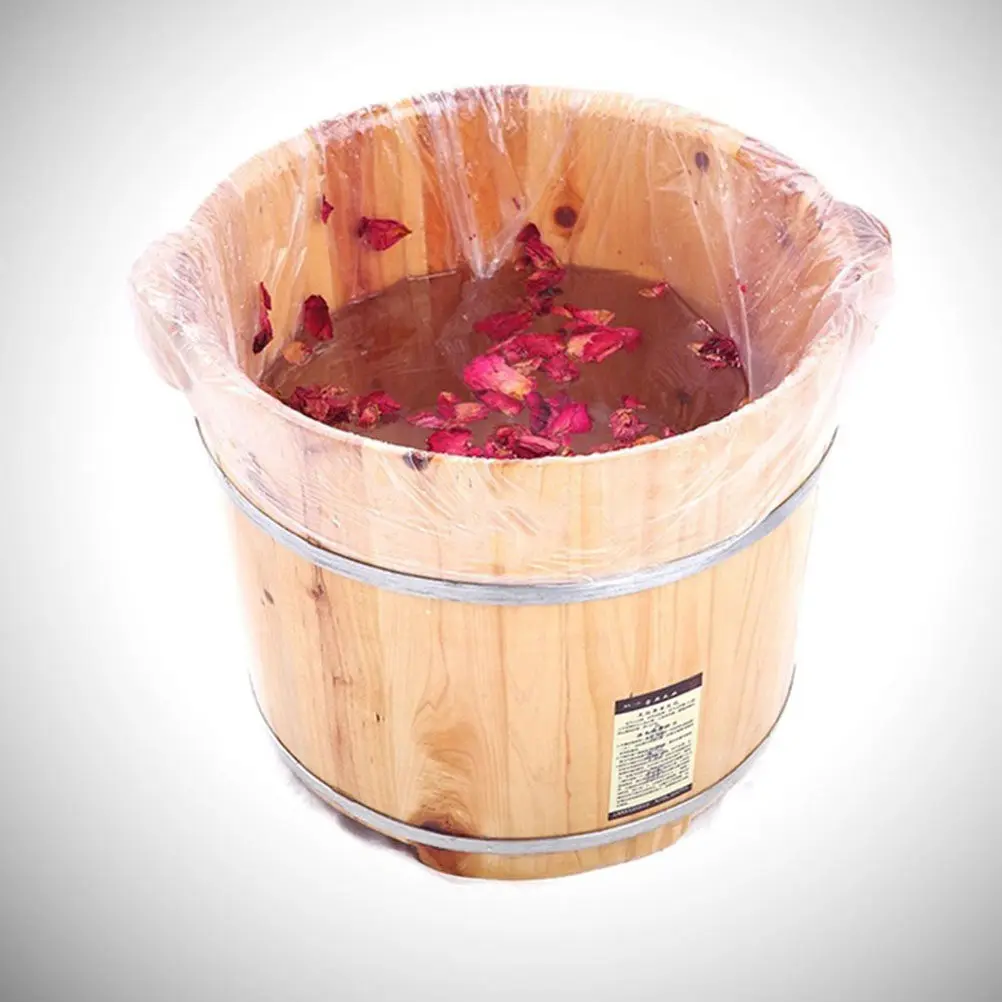 

80Pcs Foot Bath Disposable Tub Liners Heat Resistant Safe Foot Spa Bags Large Size Suitable for Wooden Basins Pedicure Supplies