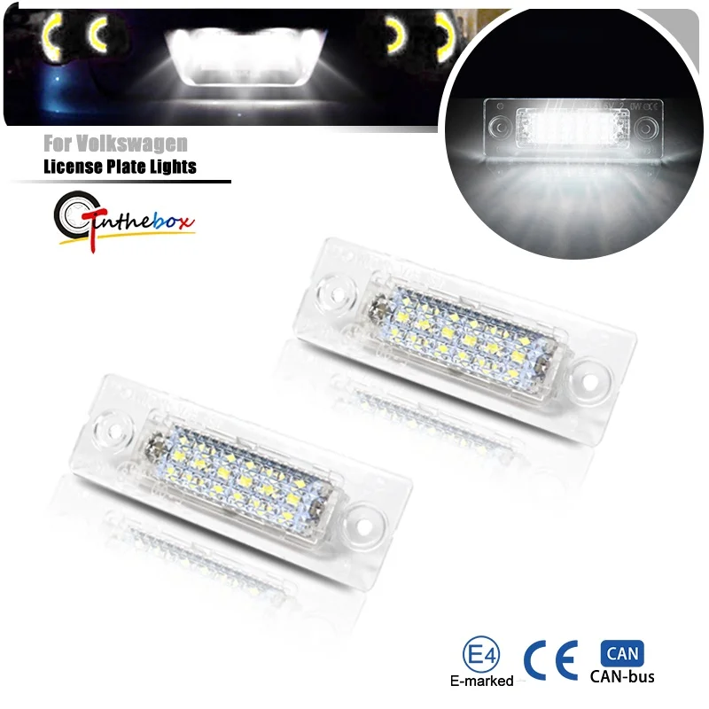 

Ксеноновые белые светодиодные задние фонари номерного знака автомобиля для Volkswagen VW Touran Golf Jetta Passat Caddy III T5 Transporter 12V