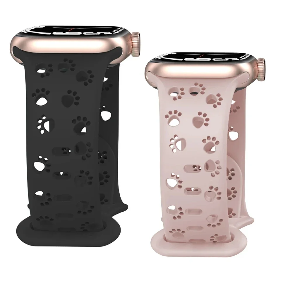 Armband für Apple Watch Band 44 mm 42 mm 40 mm 41 mm 49 mm 45 mm ausgehöhltes Silikon-Correa-Armband iWatch-Serie SE 8 9 7 6 5 Ultra 2