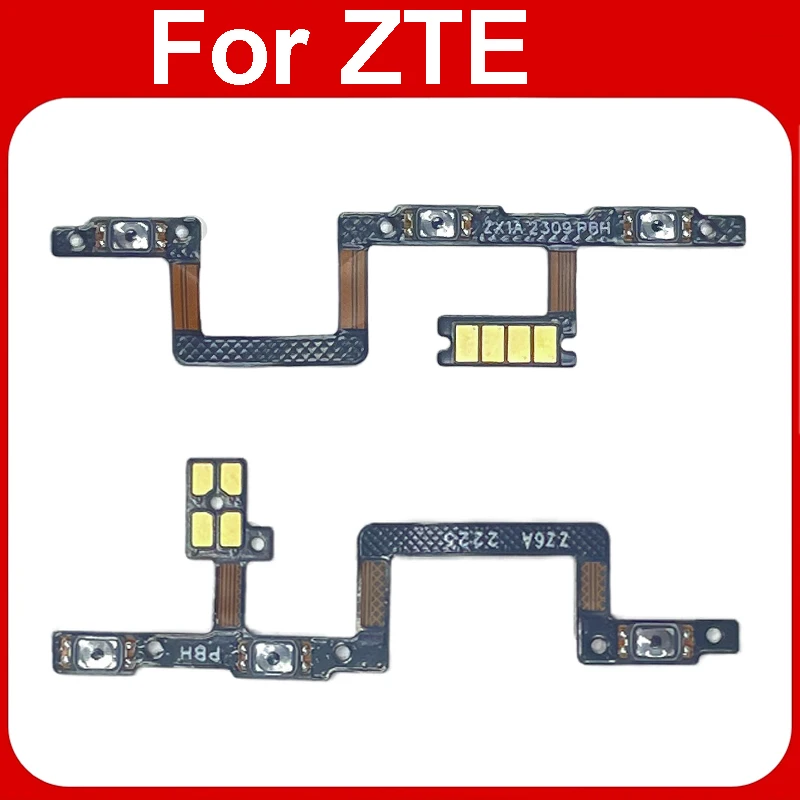 For ZTE Blade V30 Vita V40 Vita V40S V40 V41 V50 V60 Vita Design Smart On OFF Power Volume Button Flex Cable with Sticker Parts