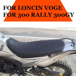 For Voge 300 Rally 300GY Accessories Seat Cushion Cover Breathable Seat Cover Protector Case Pad For Loncin Rally300 300Rally
