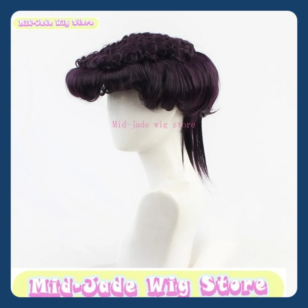 Peluca de jade medio tienda Josuke Higashikata, peluca de Cosplay, juego de Anime, juego de rol, actuación de fiesta de Halloween, pelo sintético