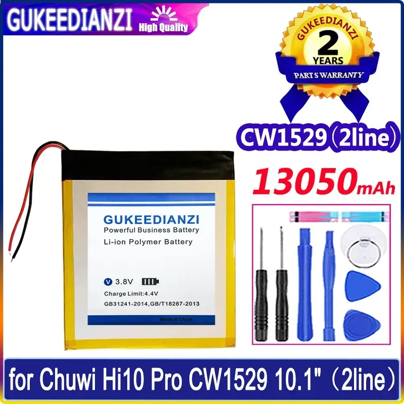 

GUKEEDIANZI Battery 13050mAh CW1529 (2line) for Chuwi Hi10 Pro Hi10Pro CW1529 10.1" Tablet For inner 30125130 Batteries